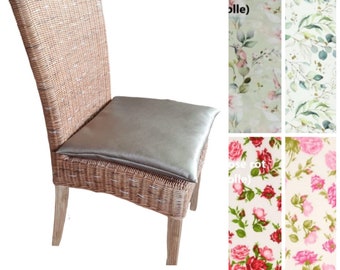 Coussin d'assise / coussin de chaise / coussin d'assise avec motifs floraux en coton