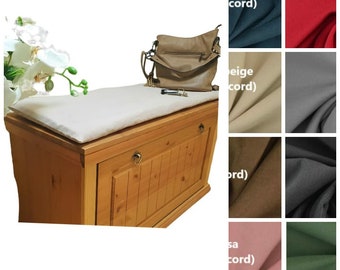 Housse d'assise pour bancs ou meubles de différentes tailles et couleurs (cordon fin)