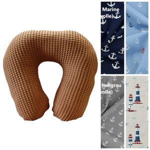 Neck pillow / travel pillow with maritime motifs