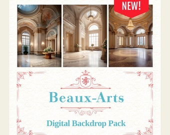 Beaux-Arts Digital Backdrop Pack, 21x backdrops, overlay, photography background, photoshop, digital, composite image