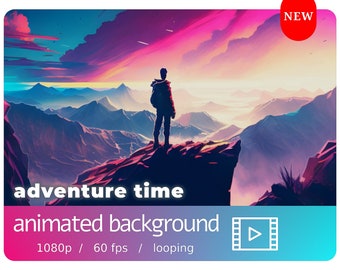 Adventure Time Animated Stream Background | Twitch, YouTube (Digital Download)