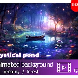 Animated Background | Vtuber | Twitch | Youtube | Zoom | Streamer | Stream Overlay | 1080p | 30s loop | mystical pond