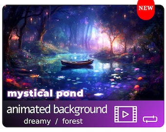 Animerad bakgrund | Vtuber | Twitch | Youtube | Zoom | Streamer | Stream Overlay | 1080p | 30-slinga | mystisk damm