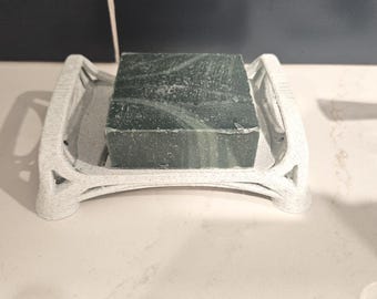 Modern Minimalist Soap Dish | Sleek Bathroom Soap Holder | Contemporary Sink Accessory