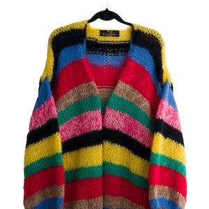 Hand knitted mohair cardigan