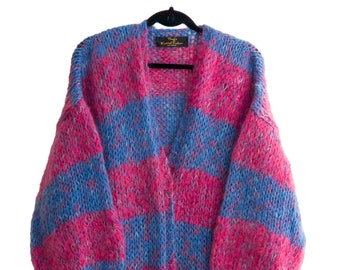 Hand knitted mohair cardigan