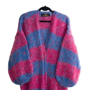 Hand knitted mohair cardigan