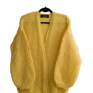 Hand knitted mohair cardigan