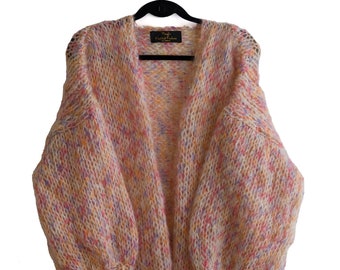 Hand knitted mohair cardigan