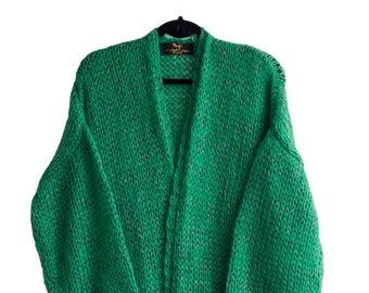 Cárdigan de mohair tejido a mano