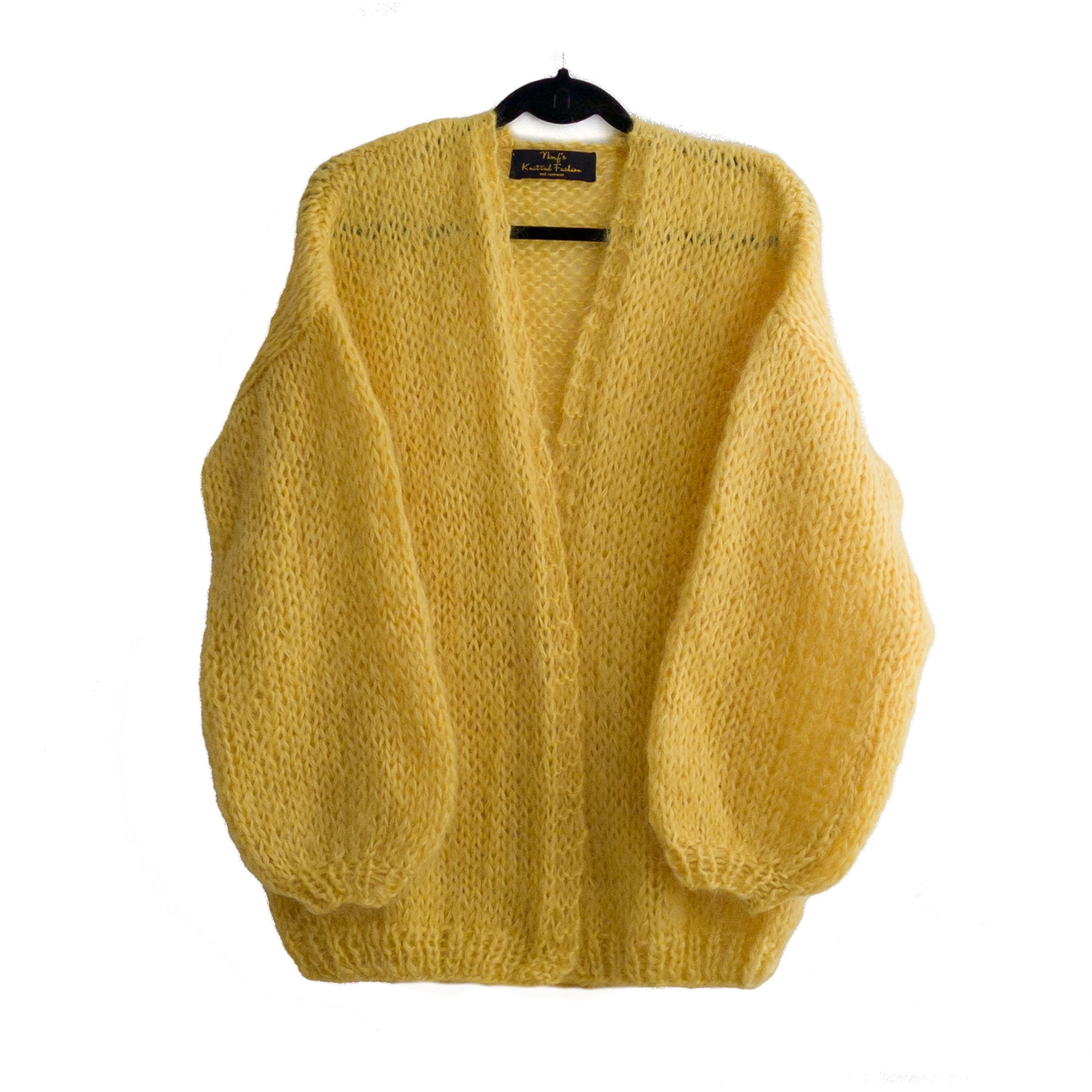 gelegenheid gebreide korte vest hand in lint van katoen jaune_vegan Kleding Dameskleding Sweaters Vesten 