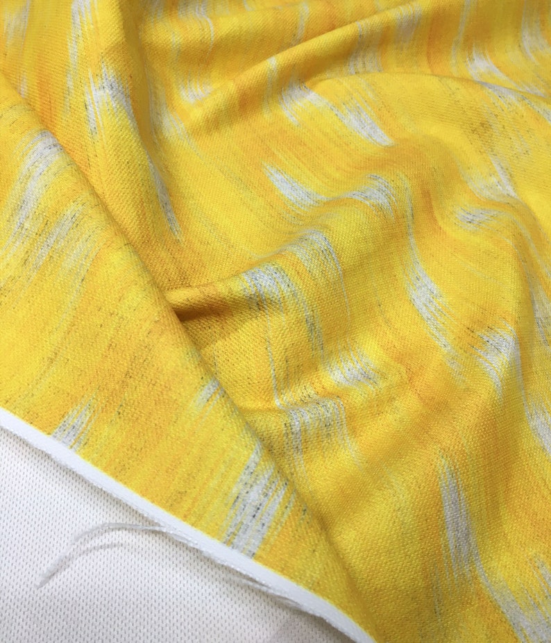 Linen Look Yellow Upholstery Fabric. Yellow Linen Texture Etsy
