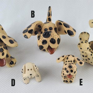 Vintage Pottery DOGS Signed Pence Pets  - Tabletop Desk Figurines Card Pot Pen Holder