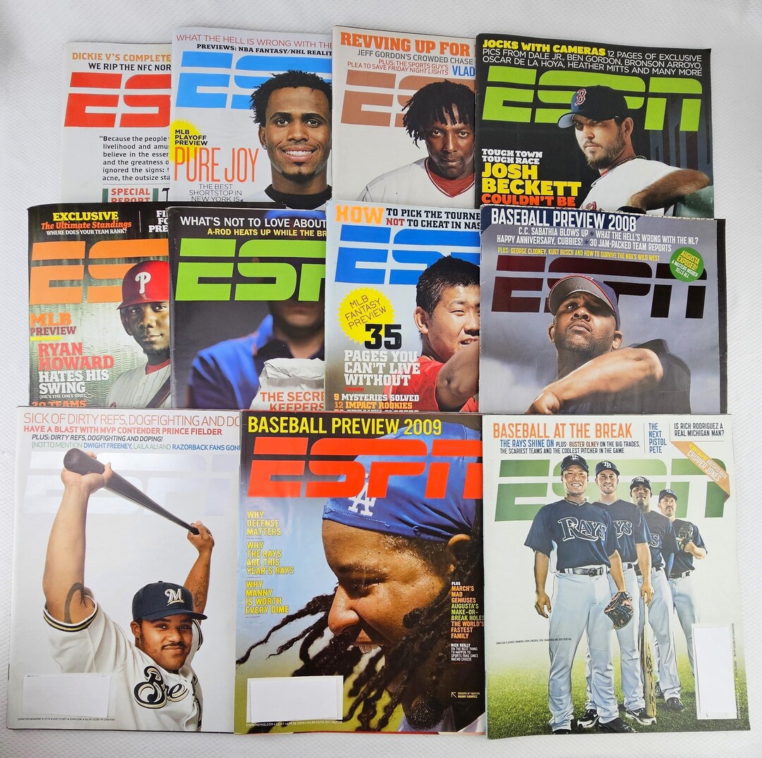 11 ESPN Mag BASEBALL Issues - MLB Tampa Bay, Matsuzaka, Vlad, Reyes ...