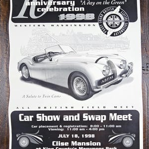 Vintage ABFM All British Field Meet: A Salute to Twin Cams Auto 1998 WA Poster