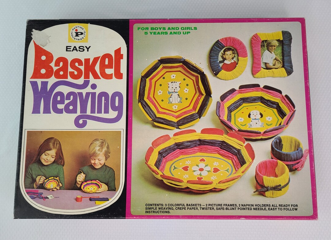 Vintage Easy BASKET WEAVING Craft Kit by Pastime Etsy