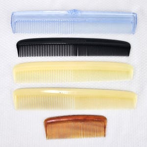 Vintage Hair Combs 1940s 50's 60s Jewelite Blue, Unbreakable, Invincible *PICK*