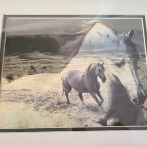 Vintage Robert Vavra Horse Galloping Ocean Call of the Rising Tide Mat Framed Art Card Print image 2