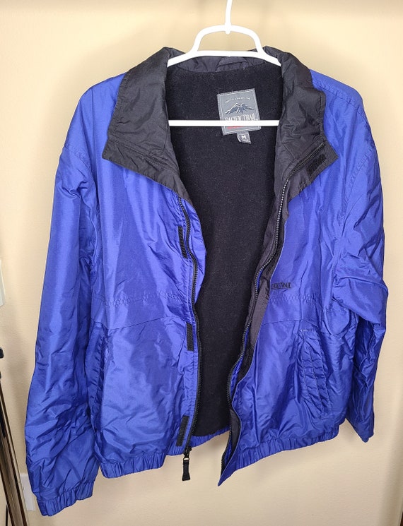 Vtg Pacific Trail Jacket Long Sleeve, Fleece Lining Blue Zip Men's