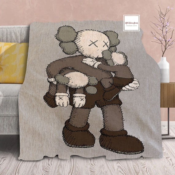 Baby Kaws Blanket Kaws Kids Blanket Cartoon Kids Room Etsy