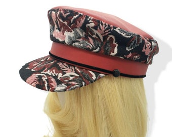 Women's fiddler cap breton hat red greek fisherman cap newsboy cap women baker boy cap girls peaked captain cap Sea Skipper Fiddler