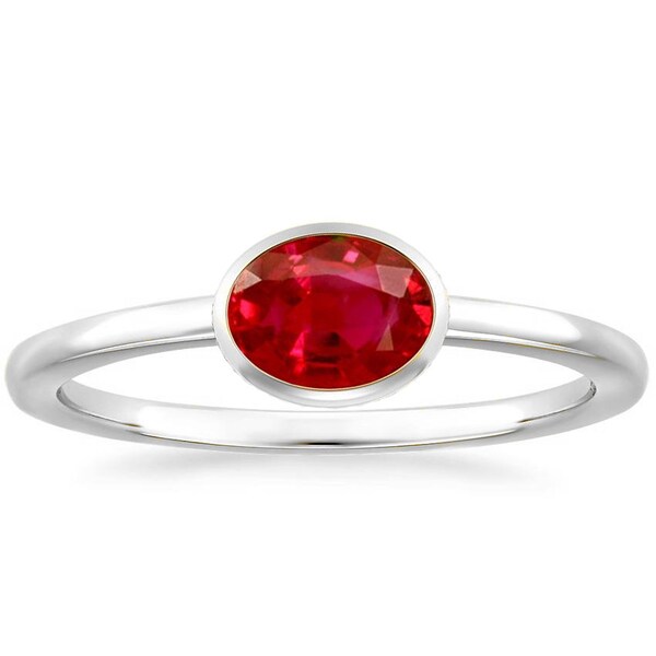 Bezel Set Ring - Etsy