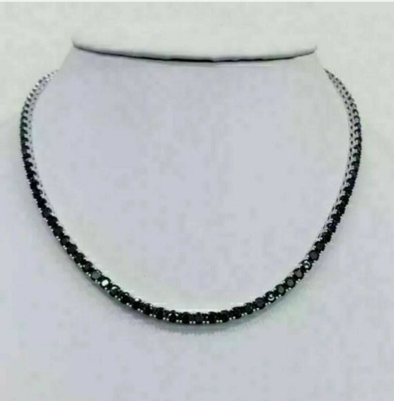 Black cheap tennis necklace