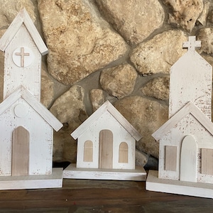 Rustic Charm White Wooden Churches