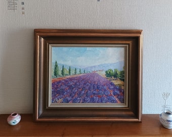 Lavenders in Provence, original oil on canvas