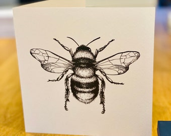 Bee Greeting Card - Blank 15x15cm
