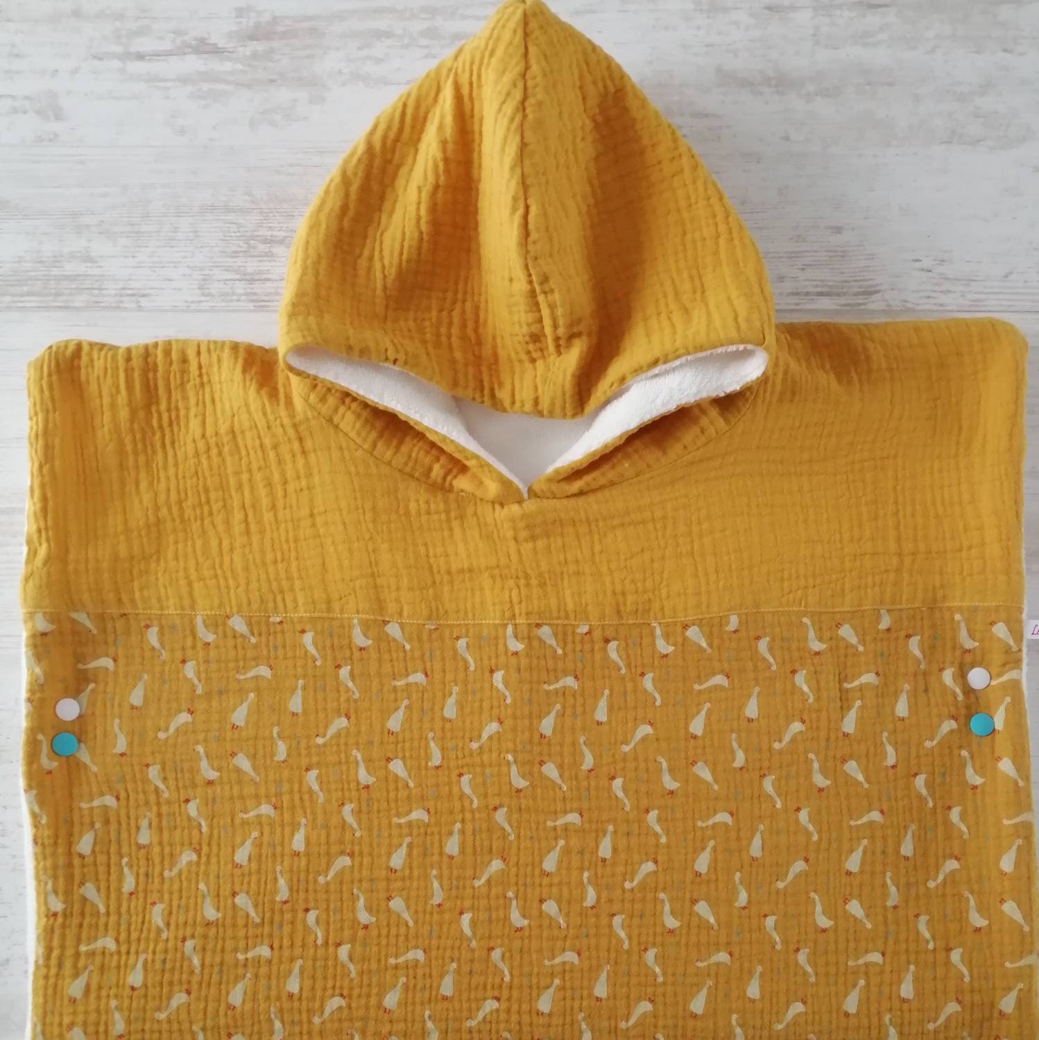 Poncho serviette bébé/enfant- Sunshine Yellow