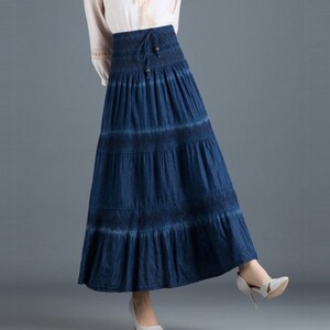 Elastic Jeans Skirts Etsy UK