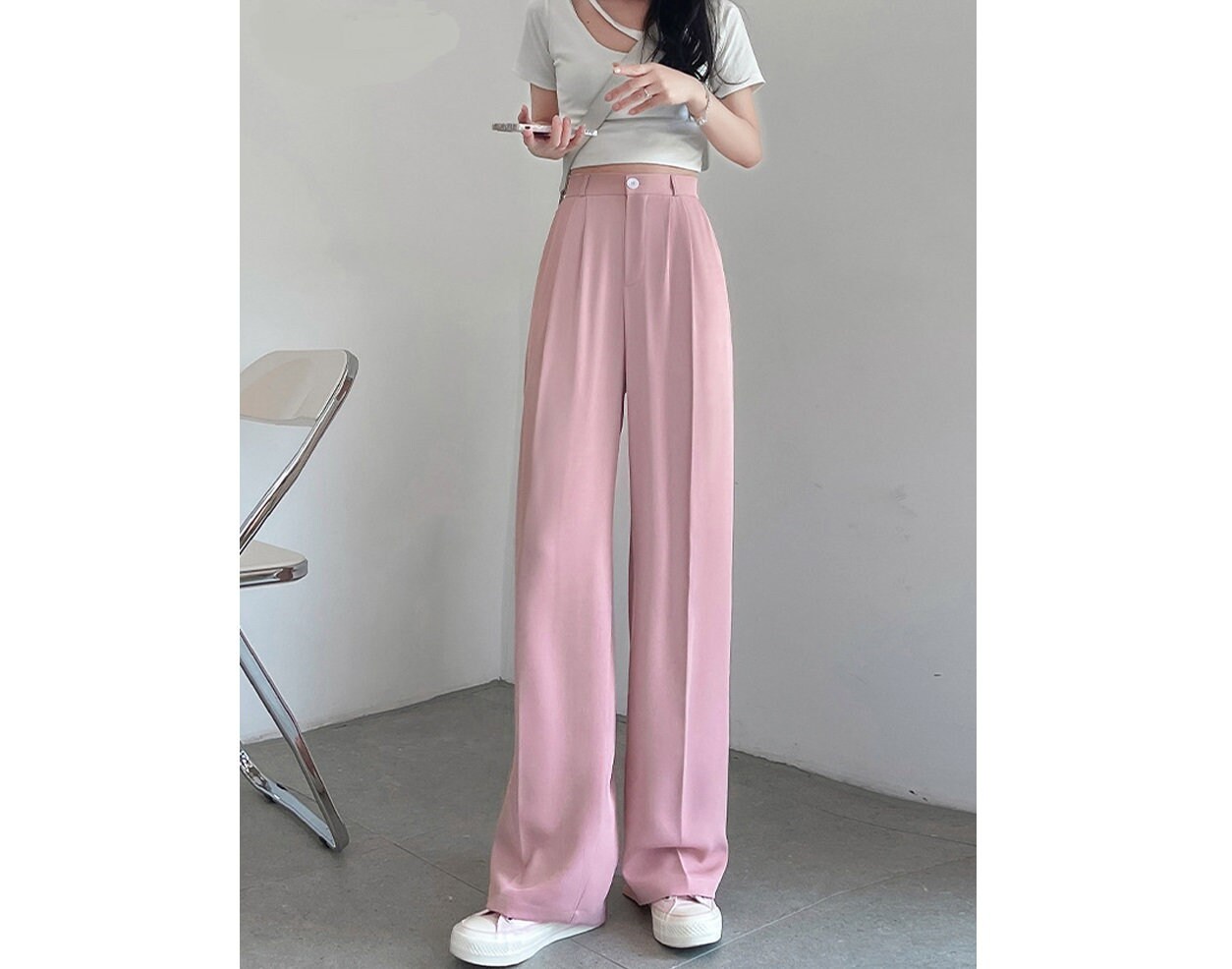 Genevieve Flare Plain Pants/Trendy korean pants/Mall outfit