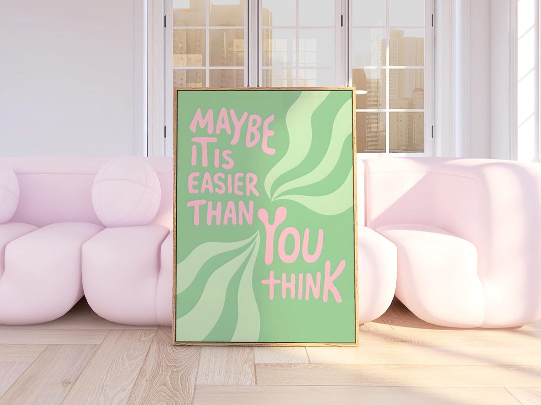 Motivational Quote Art Print, Pastel Minimalist Wall Art, Positive ...