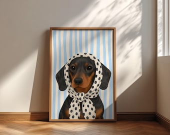 Dackel Dackel Kunstdruck, Dackel Poster, Dackel Poster, Geschenk für Hundeliebhaber