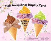 Scrunchie Holder Tag, Printable Scrunchie Display card, Scrunchie Party Favor, small business Label packaging, Hair Accessories Display card