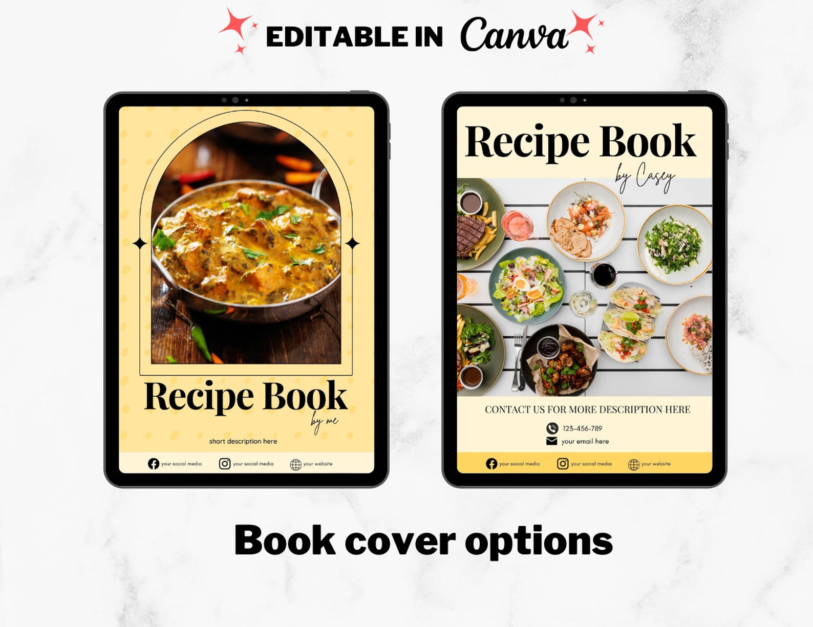Recipe Book Template for Men Printable Recipe Book Template Cookbook 
