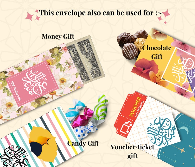 Money Envelope Eid Printable Kids Family Eid Money Gift Cash Etsy UK