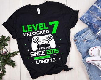 Level 7 Unlocked SVG: 7th Birthday Gamer Design (Digital Download)