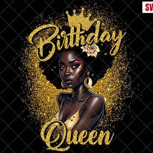 Birthday Queen PNG, Melanin Queen PNG, Afro Hair, Afro Girl, Black Woman Sublimation, Mad Hustle, Dope Soul, afro women
