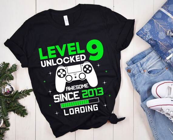 9th Birthday 9 Years Old Birthday Level 9 Unlocked Gamer Tee 9th Birthday 9 Years Old Birthday Level 9 Unlocked Gamer Tee