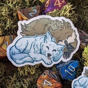 Best Friends Scratch & Owlbear Sticker bg3 rpg dnd baldurs gate ll 3&quot; Water Resistant Glossy Vinyl