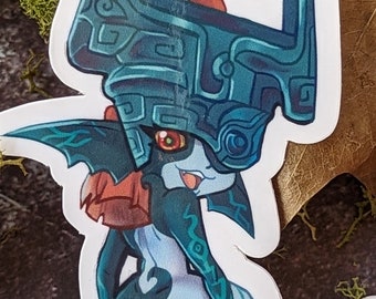 The Legend of Zelda Twilight Princess Midna Imp Booty Pin Up ll Water Resistant Vinyl Sticker 3" *NEW UPDATED ART*