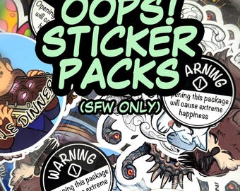 OOPS! Fanart Sticker Pack l B Grade Discounted Mixed 4-5 Vinyl Stickers
