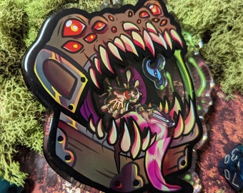 DnD Mimic Monster Shaker Keychain Charm l 3.5"