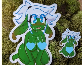 Thirsty Thick Goblin Girl Shortstack NSFW 18+ ll 3" Water Resistant Glossy Vinyl Sticker