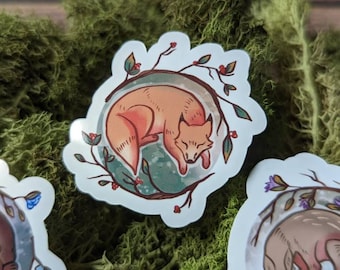 Sweet Slumber Animals Forest Friends ll *UPDATED* 2" Glossy Stickers