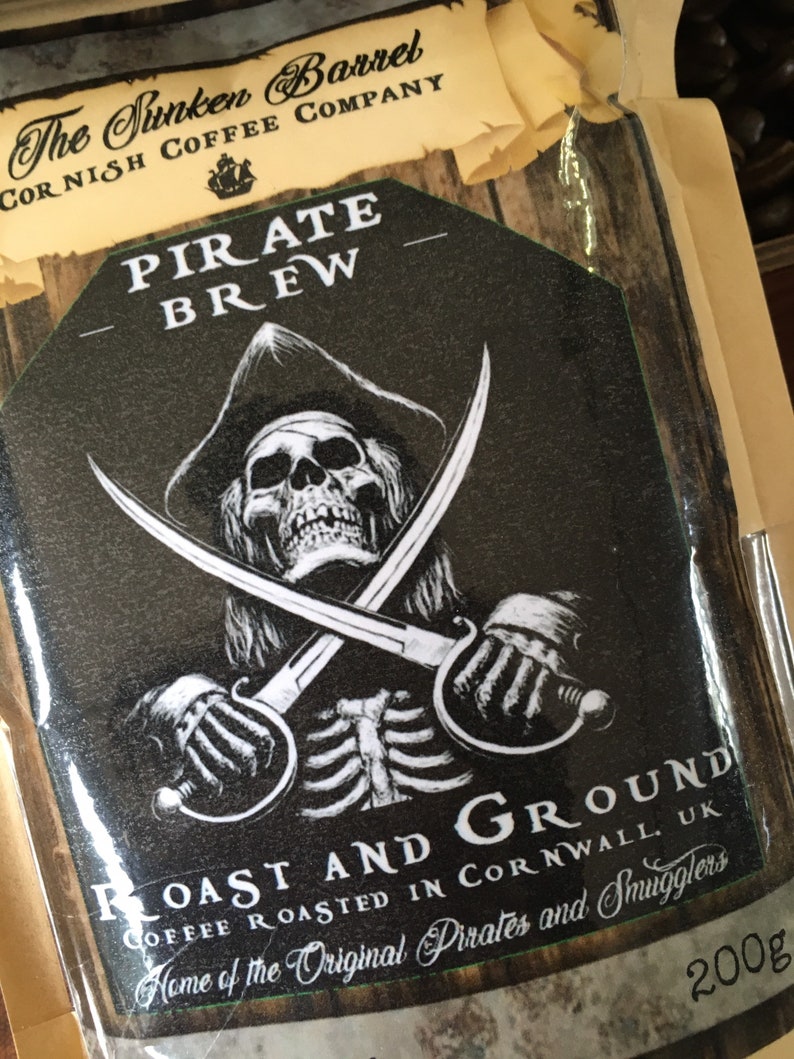 Roast & Ground Coffee PIRATE BREW Cornish Celtic Coffee 100g Etsy