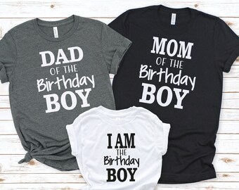 Birthday Boy Family Matching Shirts, Mom Dad Birthday Outfit