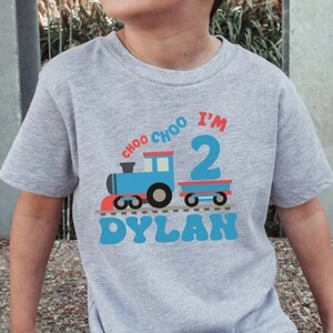 Second Birthday Train Shirt: Personalized Toddler 2nd Birthday Outfit